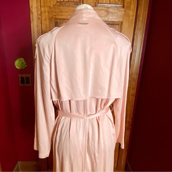 Soia & Kyo Pink Blush Trench Coat sz L - Picture 7 of 14